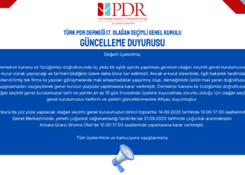 Türk PDR Derneği 17. Olağan Seçimli Genel Kurulu Güncelleme Duyurusu