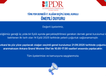 Türk PDR Derneği 17. Olağan Seçimli Genel Kurulu Önemli Duyuru